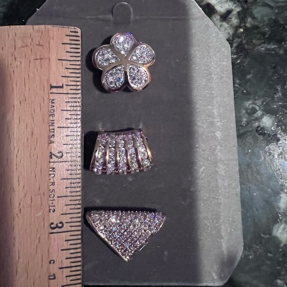 Nolan Miller Vintage Pave Slide Trio Women’s Pendant Enhancer Set - Picture 1 of 5